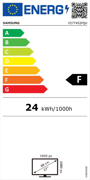 Energie-Label Samsung LF27T452FQR (1920 x 1080 Pixel, 27")
