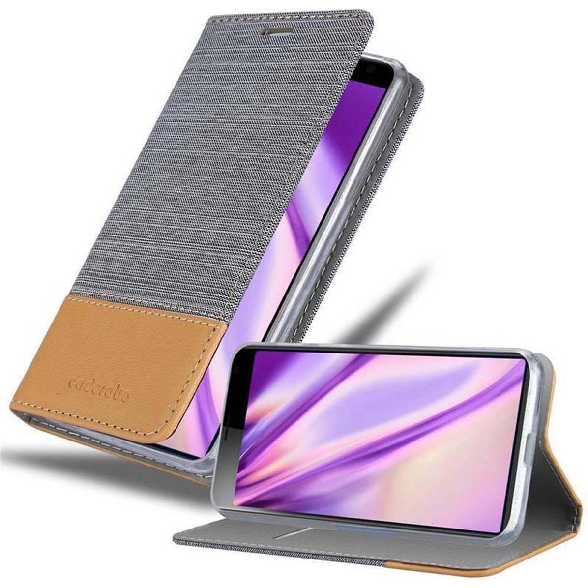 Cadorabo Jeans Optik (Sony Xperia 10 Plus), Smartphone Hülle, Grau, Braun
