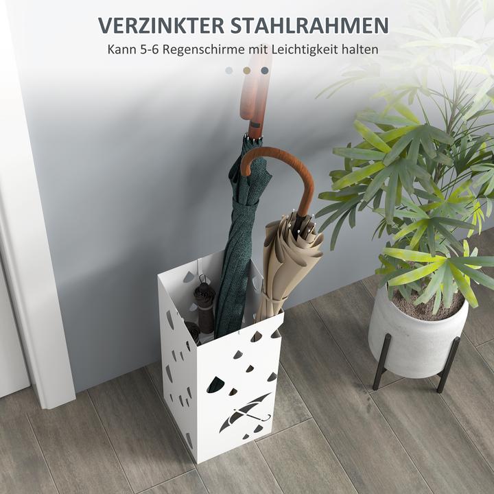 Image du produit Homcom Schirmhalter Stahl Weiss