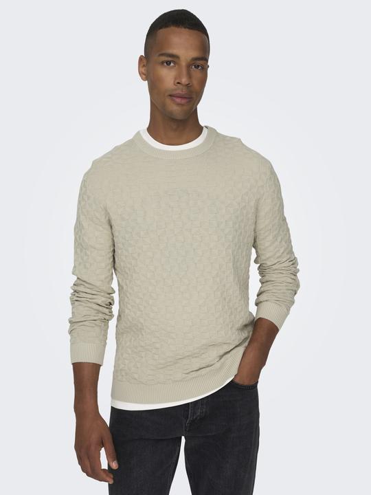 Actual product image Only & Sons Onskalle Reg 12 Struc Crew Knit Noos (XS)