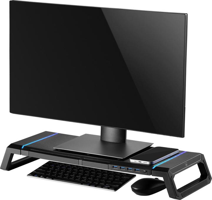 Actual product image Ewent Soporte Plegable Monitor RGB Con Cajon Soporte Para Smartphone 4 Puertos.