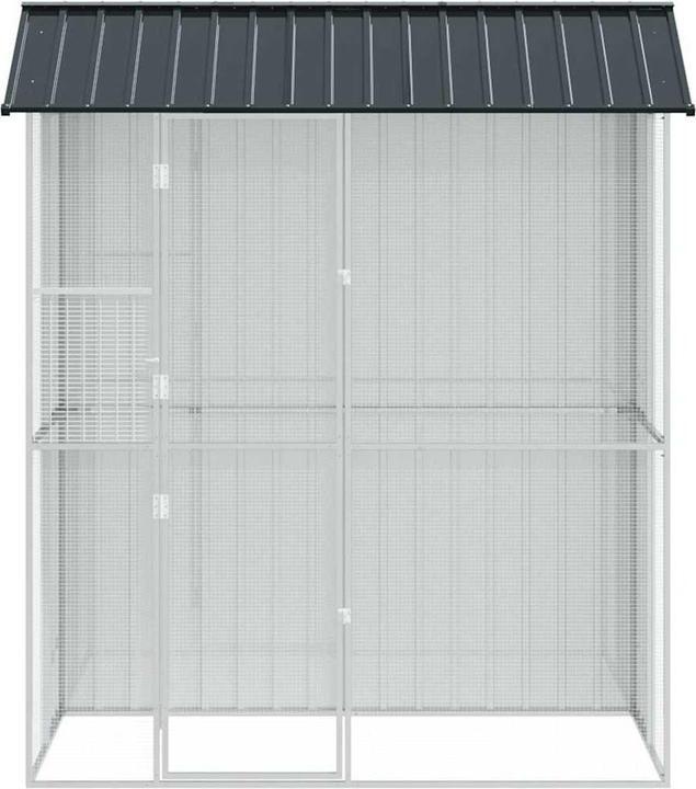 Immagine prodotto vidaXL Voliera grigia 215x210x247 cm acciaio