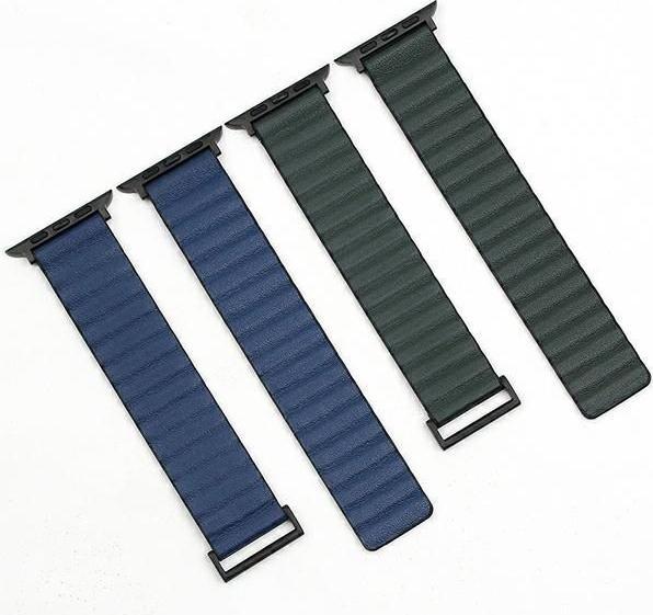 Actual product image Beline pasek Apple Watch Magnetic Pro 38/40/41mm czarno/niebieski black/blue box (ecological leather, Plastic, Silicon)