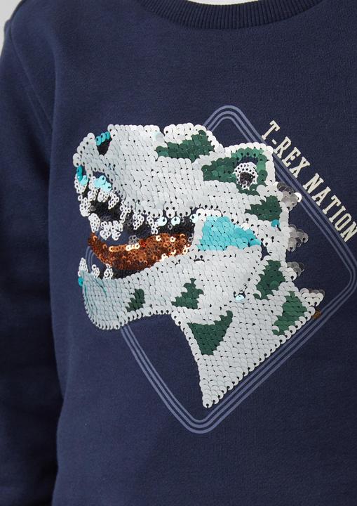 Produktbild s.Oliver Sweatshirt Sweatshirt mit Wendepailletten mit kuscheliger Innenseite (128, 134)