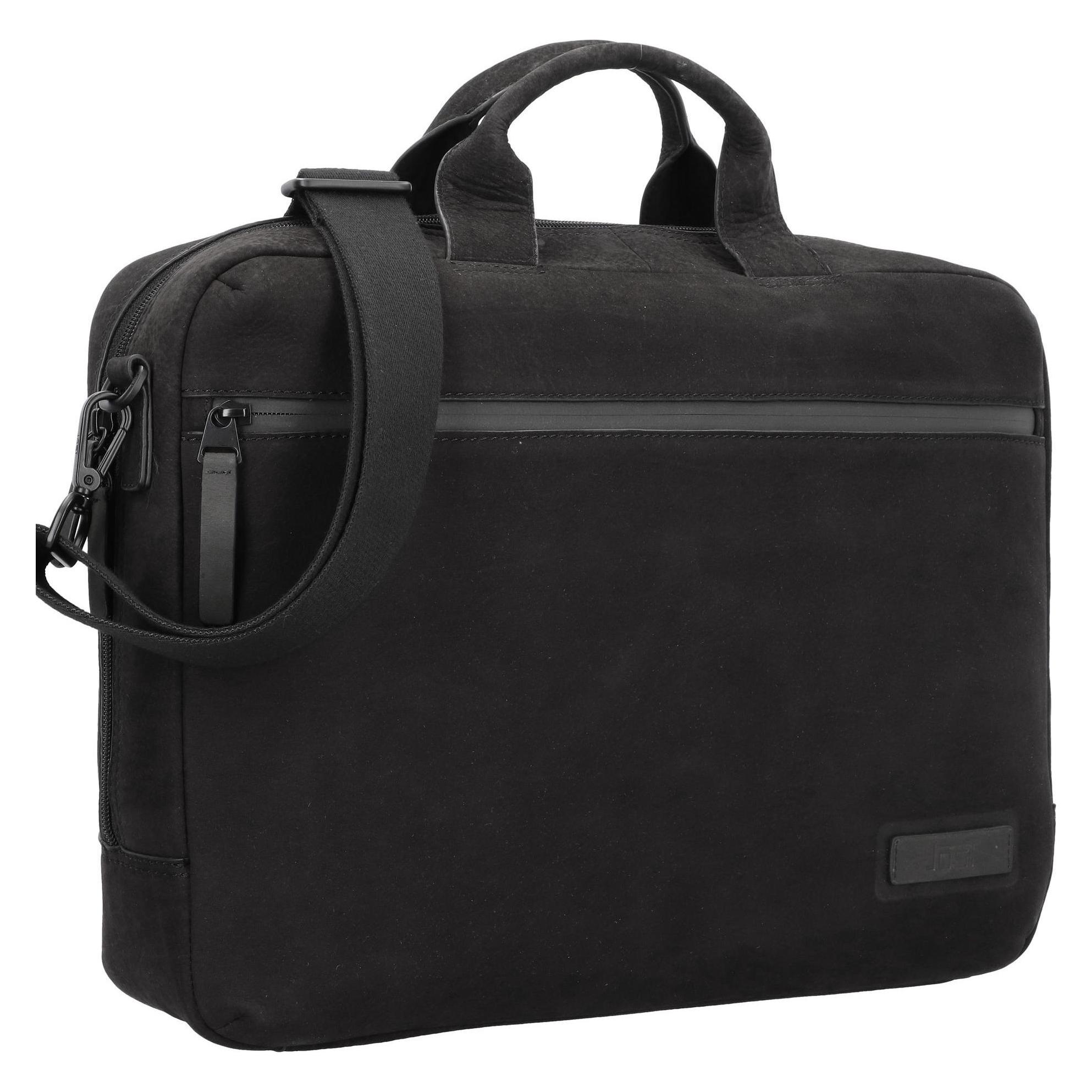 Jost Vaxholm Aktentasche Leder 40 Cm Laptopfach (16.54"), Notebooktasche, Schwarz