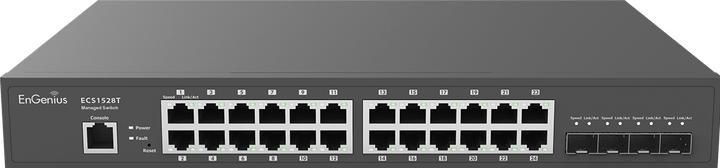 Immagine prodotto EnGenius Switch full managed a 28 porte - 24x 1 GbE - 4x SFP+ - 13" - Senza ventola - ECS1528T (24 porte)