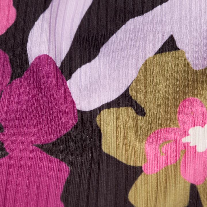 Produktbild Olaian Bikini-Oberteil Mädchen Bustier geblümt verstellbar 500 Nora Azalea schwarz (12XL)