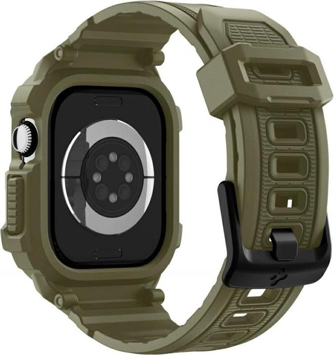 Produktbild Spigen - Rugged Armor Pro V2 - Apple Watch 10 46mm - Vintage Khaki (Silicone, TPU)