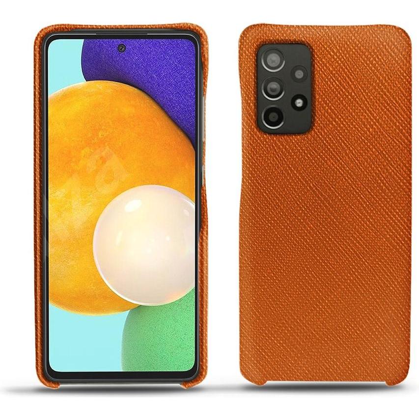 Noreve Lederschutzhülle (Samsung Galaxy A52), Smartphone Hülle, Orange