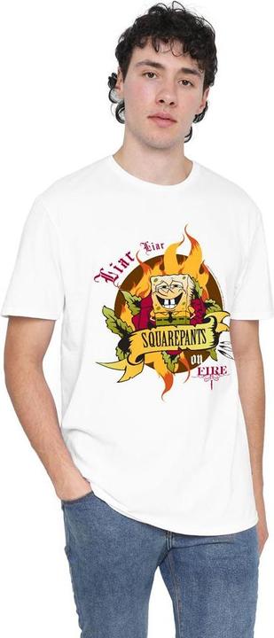 Actual product image Spongebob Squarepants Mens Liar Liar Pants On Fire T-Shirt (XL)