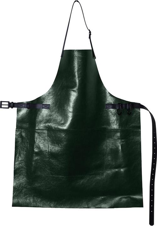 DutchDeluxes Leren Schort - BBQ Stijl Metallic Groen