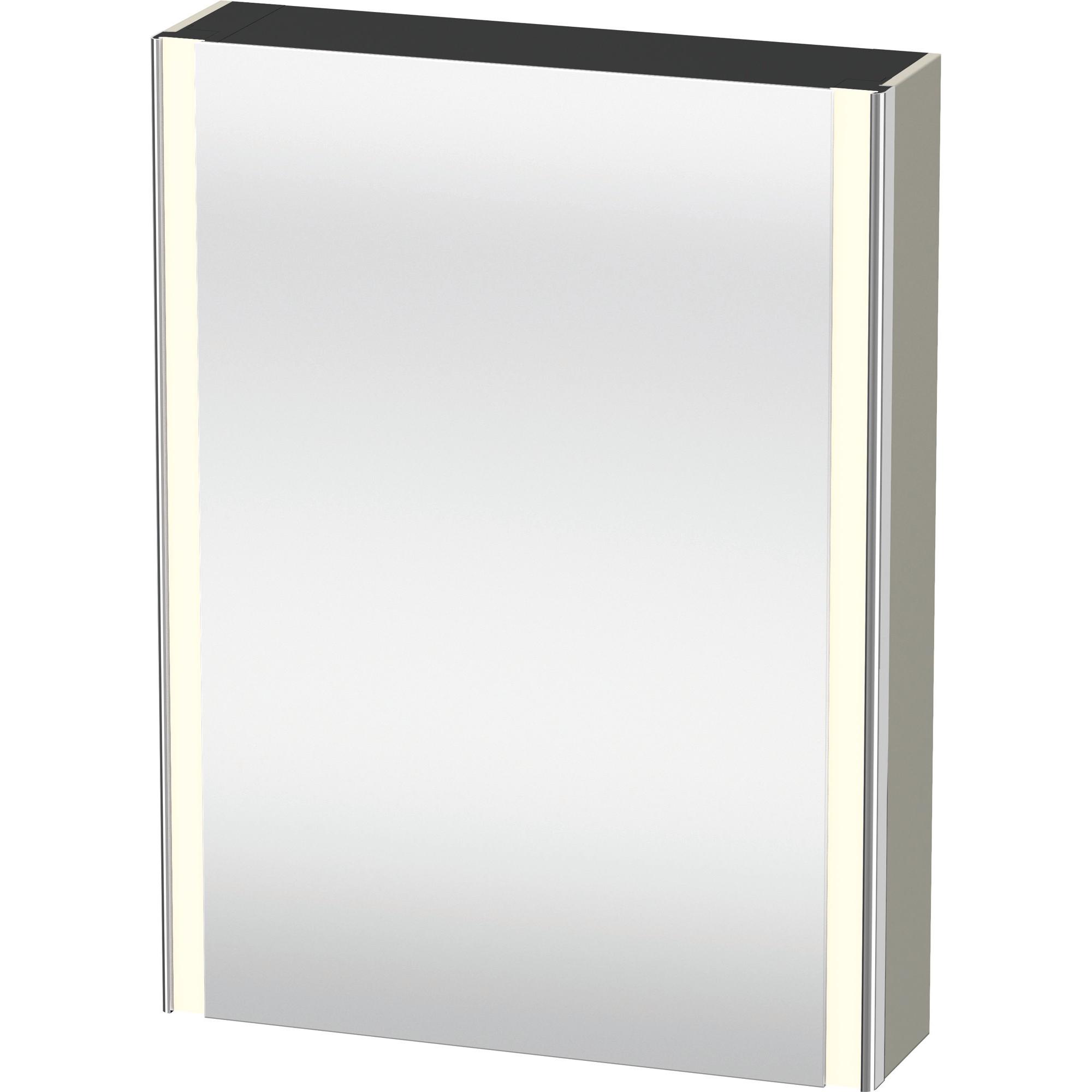 Duravit, Armadio a specchio, XSquare armoire de toilette avec éclairage LED, 1 porte, charnières à gauche, 600x800x155mm (60 x 15.50 x 80 cm)