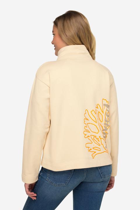 Produktbild Laurasøn Sweatjacke, Stehkragen, Rücken-Print, Zipper, OEKO-TEX (L)