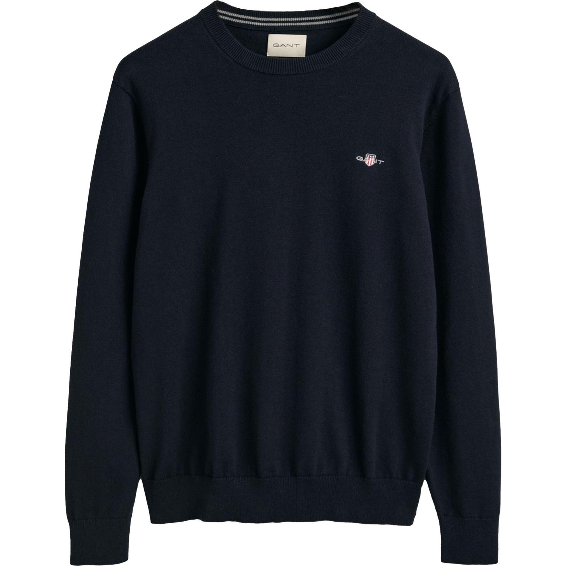 GANT, Herren, Pullover, Classic Cotton C-Neck, Blau, (M)