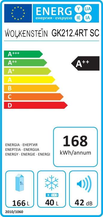Energie-Label PKM Kühlkombi GK 212.4 RT FR (212 l)