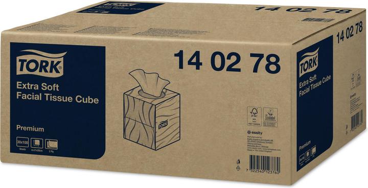 Productafbeelding Tork Cosmetische doekjes 140278 wit, 2-laags 100 vel