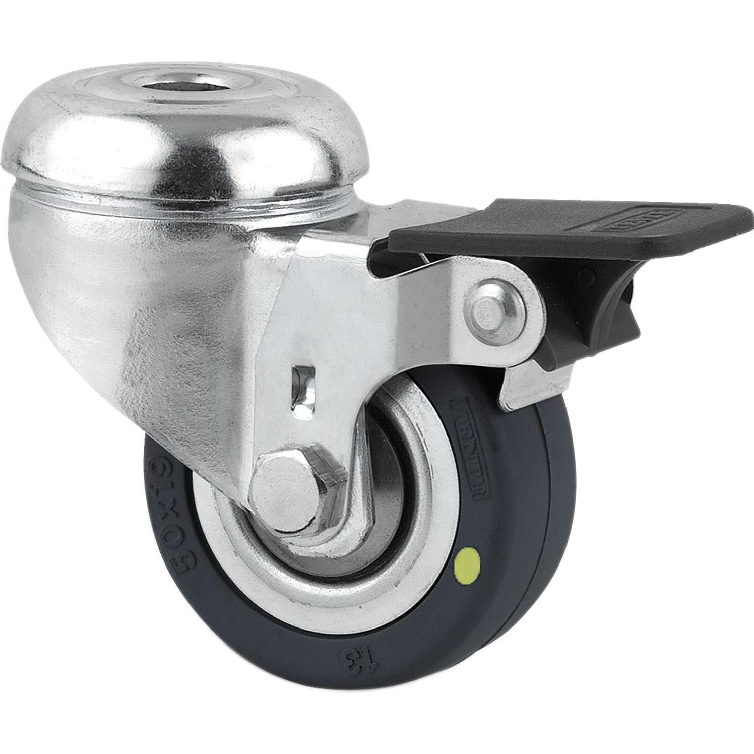Tente, Möbelrollen, Lenktrolle Möbelrolle Agila, Rad ø 50 mm Tragkraft 40 kg mit Feststeller