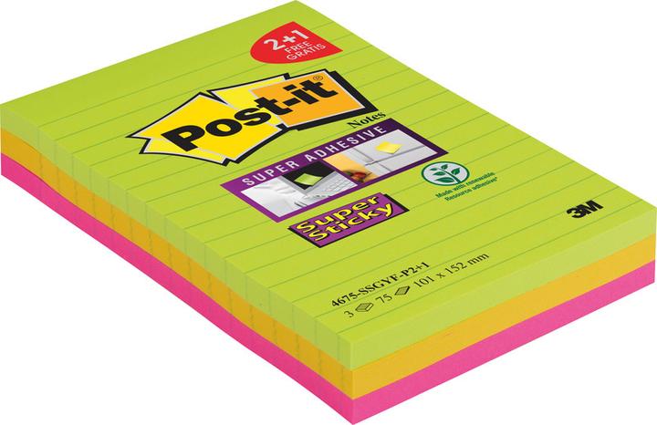 Produktbild Post-it Super Sticky Notes (101 x 152 mm)