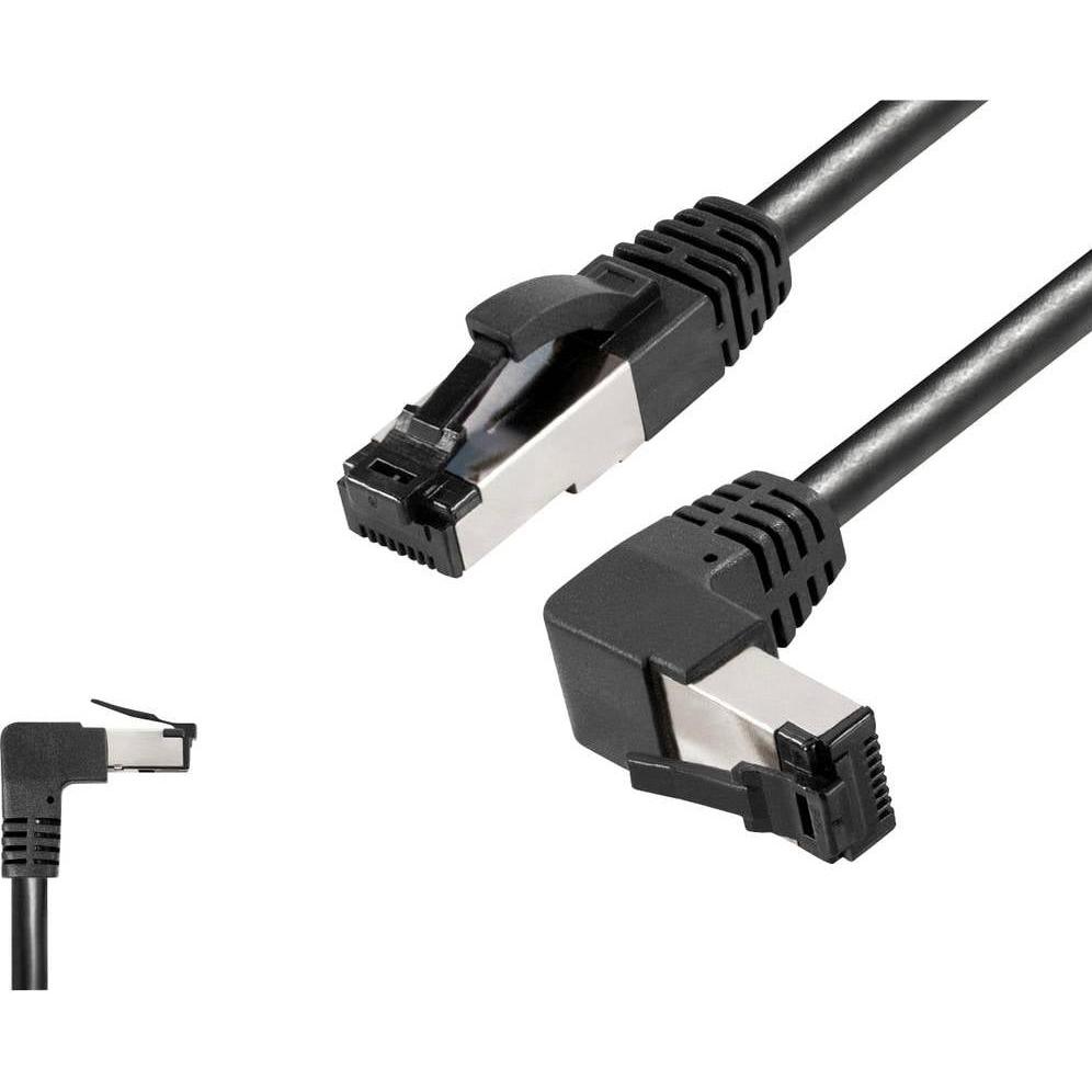 BKL Electronic 144024 RJ45 Netzwerkkabel, Patchkabel CAT 8.1 S/FTP 1.5 m Schwarz (S/FTP, CAT8.1, 1.50 m), Netzwerkkabel