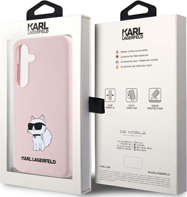 Produktbild Karl Lagerfeld KLHCS24MSNCHBCP S24+ S926 hardcase różowy/pink Silicone Choupette (Samsung Galaxy S24+)