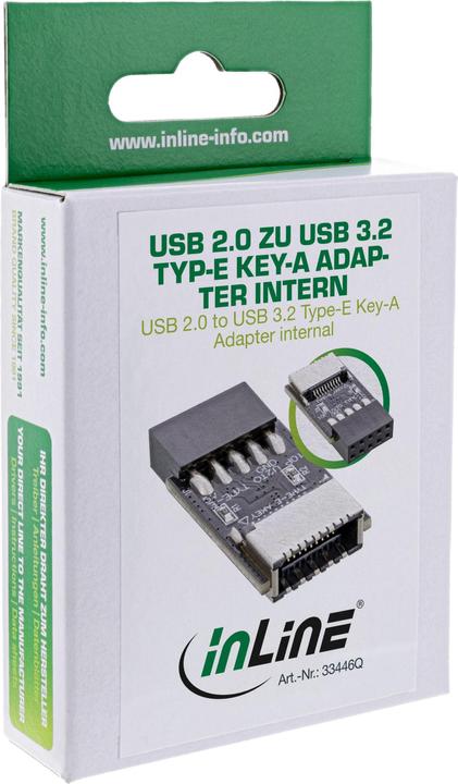 Actual product image InLine USB 2.0 to USB 3.2 Type-E Key-A adapter internal (USB, 1.70 cm)