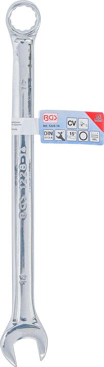 Produktbild BGS Maul-Ringschlüssel extra lang SW 14 mm (14 mm)