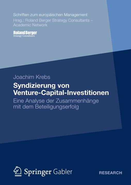 Produktbild Syndizierung von Venture-Capital-Investitionen (Deutsch, Joachim Krebs, 2012)