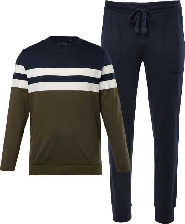 Produktbild JP1880 JP 1880 Schlafanzug, Bauchfit, Ringel-Langarmshirt, lange Hose (5XL)
