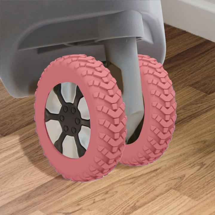 Immagine prodotto Swissdetector Coprigomme per valigie - Silenzioso - 8 pezzi - Rosa (Guaina protettiva)