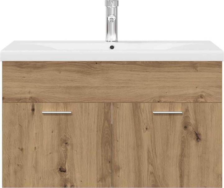 Produktbild vidaXL Waschbeckenunterschrank mit Einbaubecken und Wasserhahn Bad Waschtisch