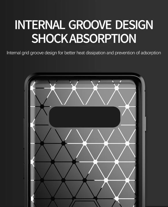 Actual product image Cadorabo TPU Ultra Slim carbon stainless steel combo cover (Samsung Galaxy S10)