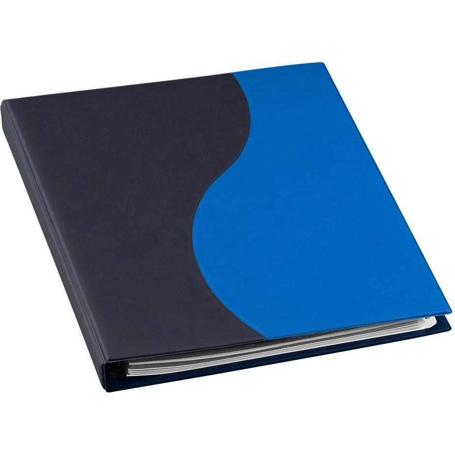 Eichner, Kartenaufbewahrung, Visitenkarten-Ringbuch Blue, für 400 Visitenkarten, 4 Ring-Mechanik (A4)