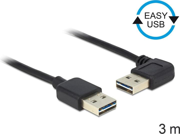 Immagine prodotto Delock Cavo USB2.0 Easy, A-St.-A.St., angolato (3 m, USB 2.0)