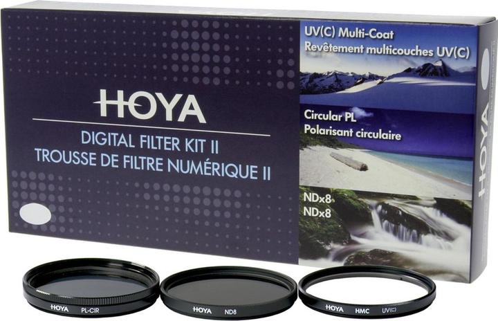 Actual product image Hoya Digital Filter Kit II (UV, CIR-PL & ND8) Filterset (40.50 mm, Neutral density filter, UV filter, Polarizing filter)