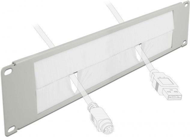 Actual product image Delock Cable management panel with brush