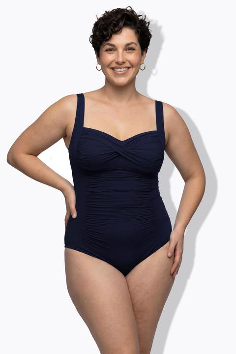 Image du produit Ulla Popken Maillot de bain, structure fine, drapé (60)
