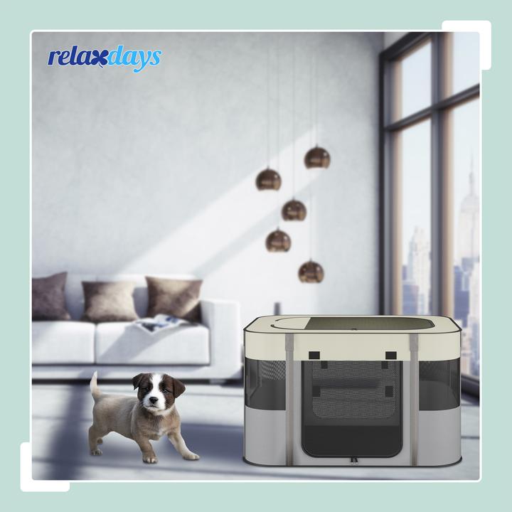Produktbild Relaxdays Welpenauslauf faltbar drinnen & drauÃŸen (Hundezelt)