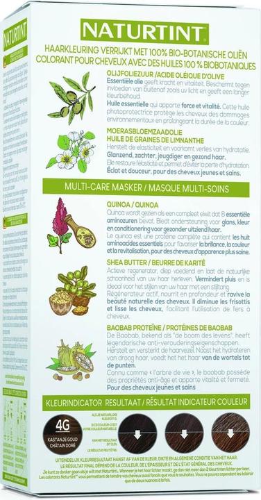 Productafbeelding Naturtint Permanente Haarkleur Gel 4G Kastanje Goud zonder Ammoniak (4G Kastanje Goud)