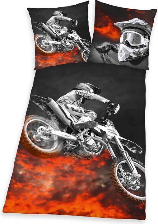 Produktbild Herding Motocross Bettwäsche (135 x 200 cm, 80 x 80 cm)