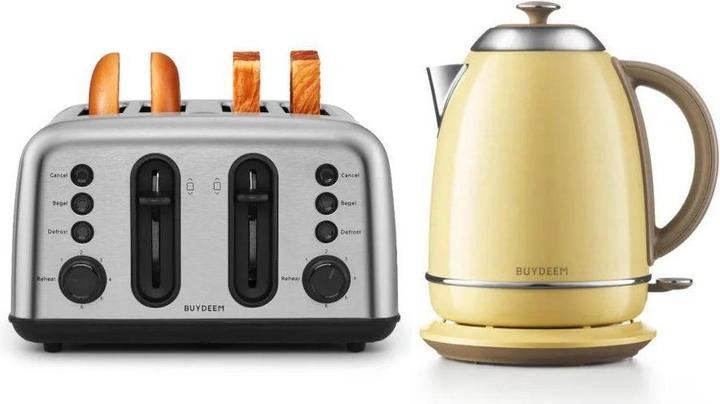 Buydeem Teapot Electric Kettle, model K640, color Mellow Yellow, EU (1.70 l)