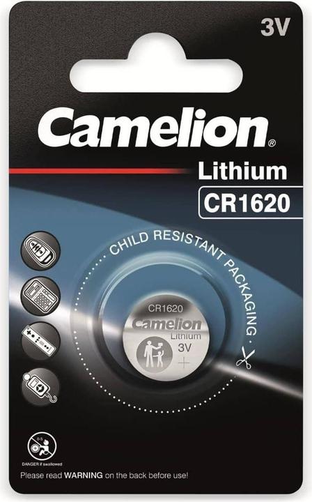 Image du produit Camelion Pile bouton au lithium, CR1620 / DL1620 / 5009LC / E-CR1620 / 280-208, 3V - 1 pièce (1 pcs, CR1620, 70 mAh)