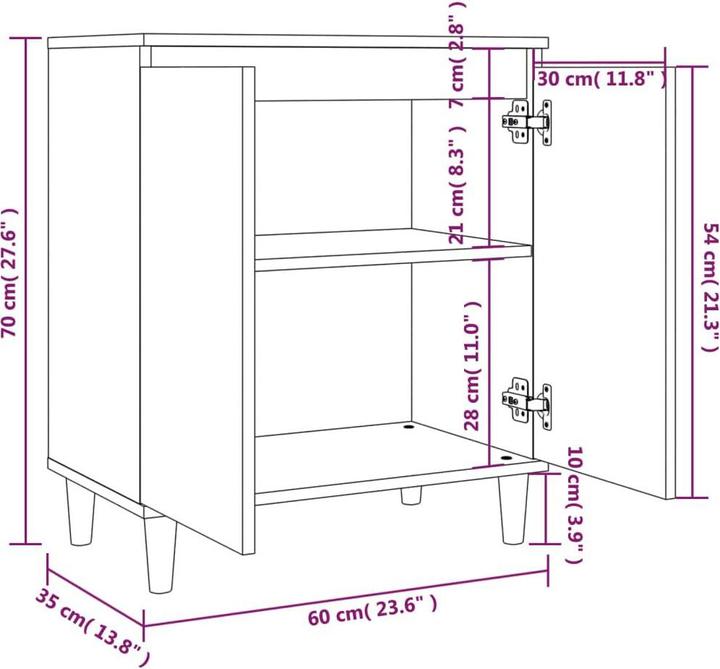 Image du produit vidaXL Sideboard (60 x 60 x 70 cm)