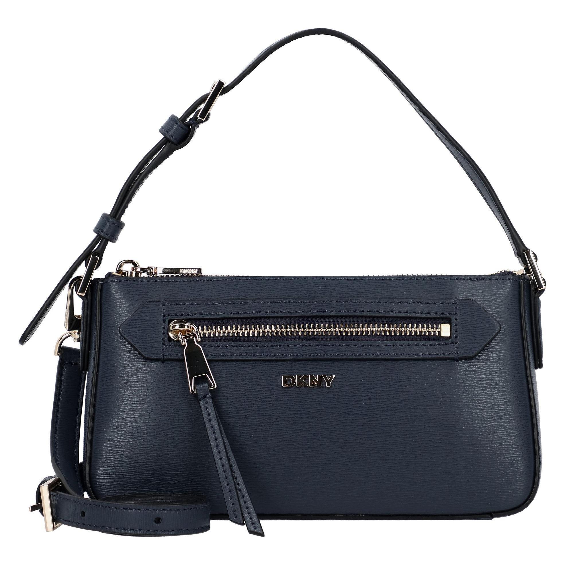 Dkny, Damen, Handtasche, Ave Schultertasche Leder 23 Cm, Blau