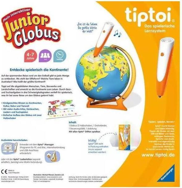 Image du produit tiptoi Globe de juin '22 (Allemand, 4 - 7 Années)