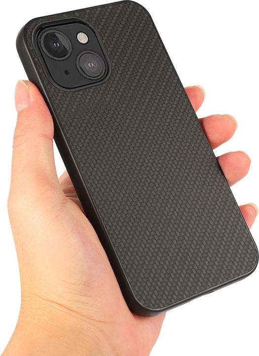 Produktbild Ueli Express iPhone 13 Slim Gummi Hülle TPU Carbon Optik Schwarz (Apple iPhone 13)