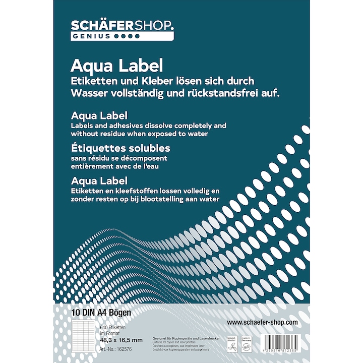 Image du produit Schäfer Shop Étiquettes solubles dans l'eau