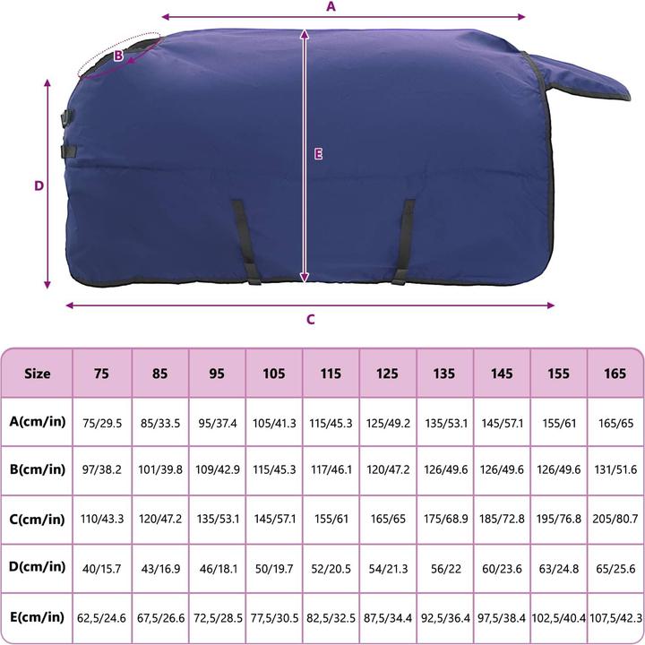 Produktbild vidaXL Pferdedecke (135 cm)
