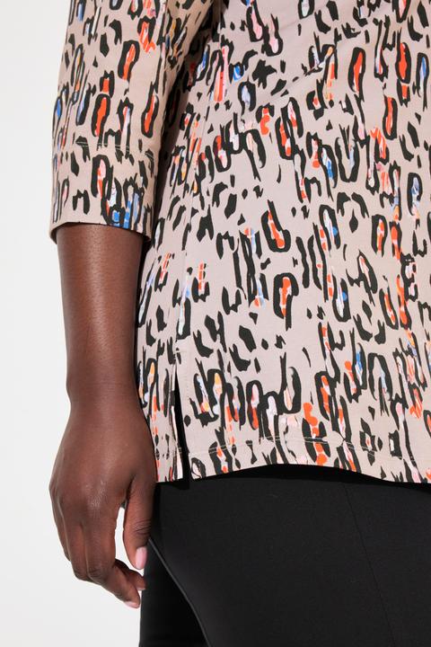 Immagine prodotto Ulla Popken Maglia classica con stampa, applicazioni, collo alto e maniche a 3/4 (42, 44)