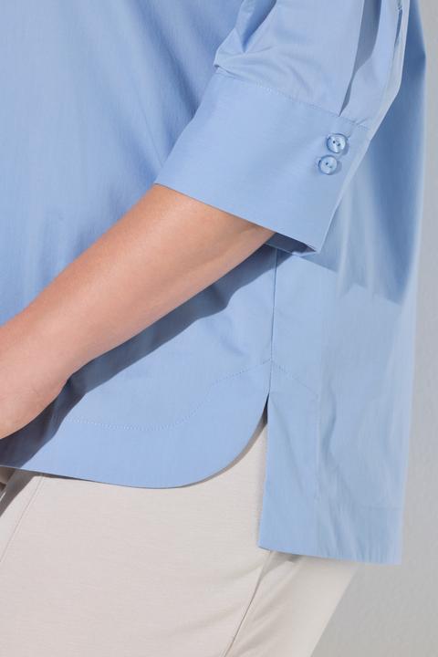 Actual product image Ulla Popken Goblet Collar 3/4 Sleeve Blouse (60)