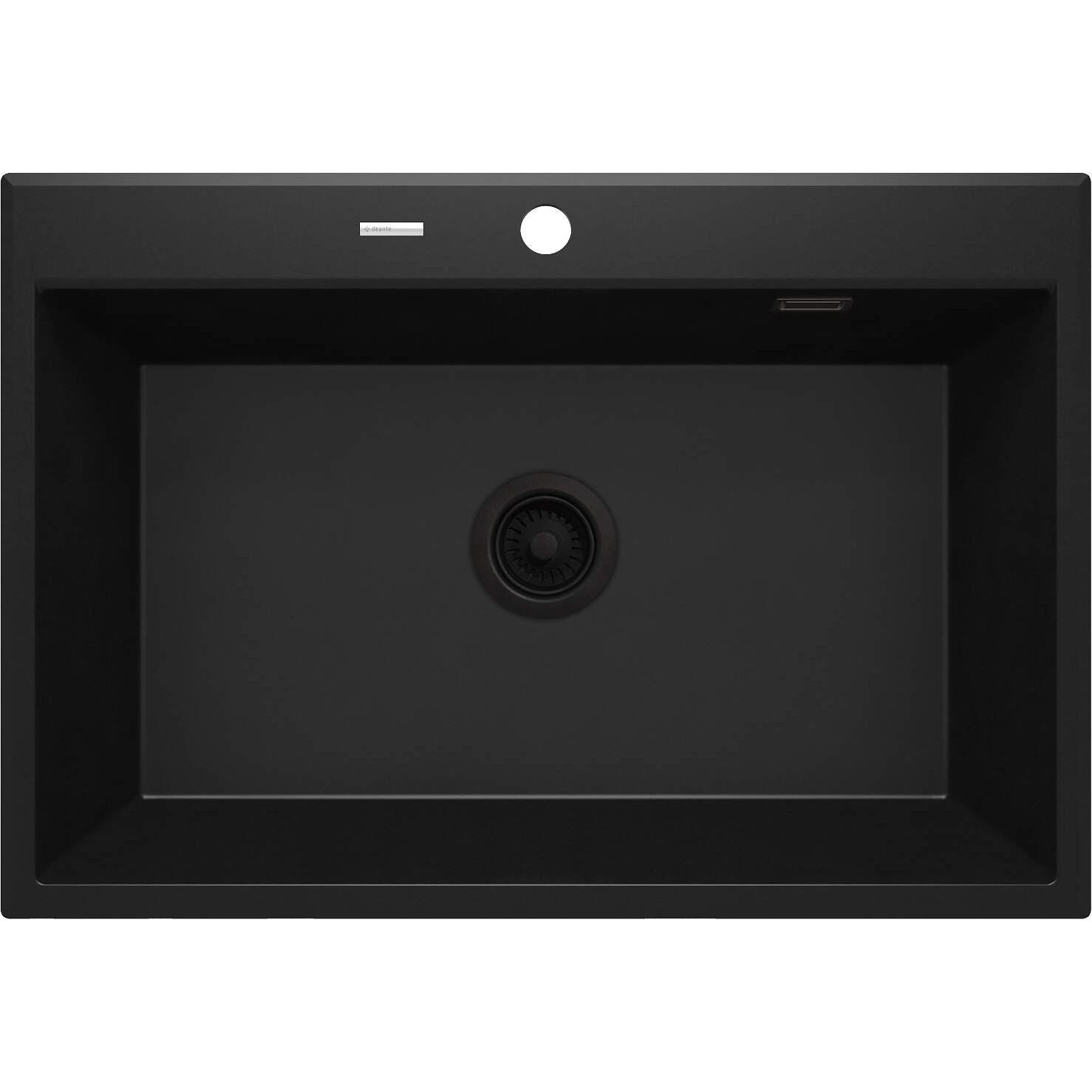 Deante Nero Lavello, Zlewozmywak Eridan Granitowy 1-Komorowy (70 Cm, 52 Cm)